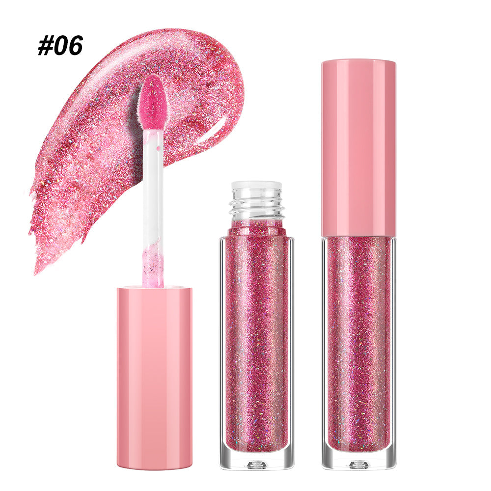 High Shiny Diamond Holographic Laser Lip Gloss-DE'LANCI