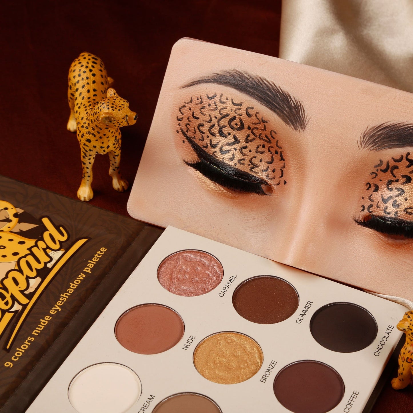 DE’LANCI 9 Colors Leopard Nude Eyeshadow Palette-DE'LANCI