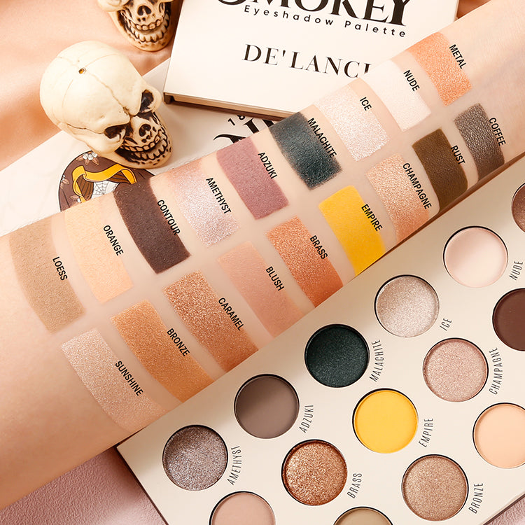 DE'LANCI 18 Colors Nude Smoky Eyeshadow Palette-DE'LANCI