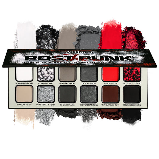 AFFLANO Post-Punk Show 12 Colors Black Eyeshadow Palette