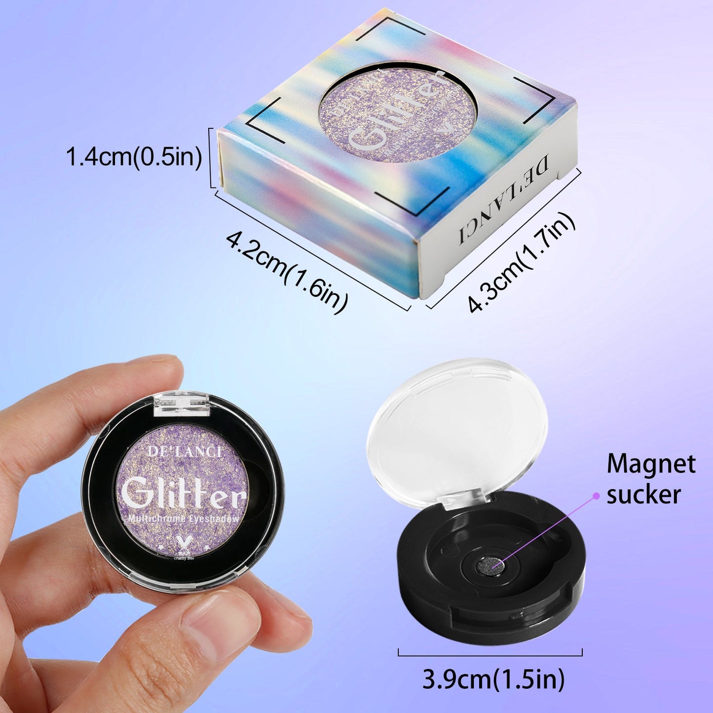 DE'LANCI Rainbow Multichrome Chameleon Eyeshadow-DE'LANCI