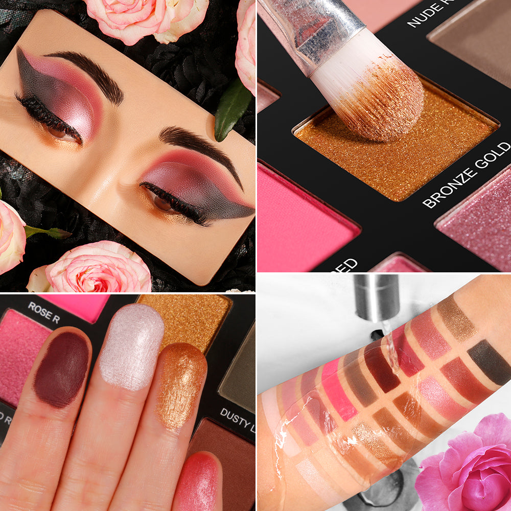 DE'LANCI 18 Colors Desert Rose Eyeshadow Palette-DE'LANCI