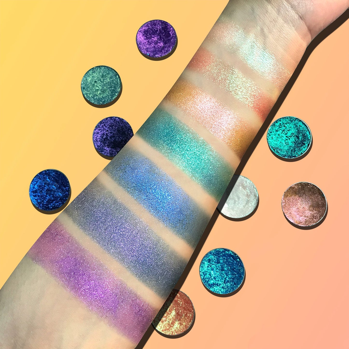 DE'LANCI Rainbow Multichrome Chameleon Eyeshadow #5G Dream Wedding-DE'LANCI