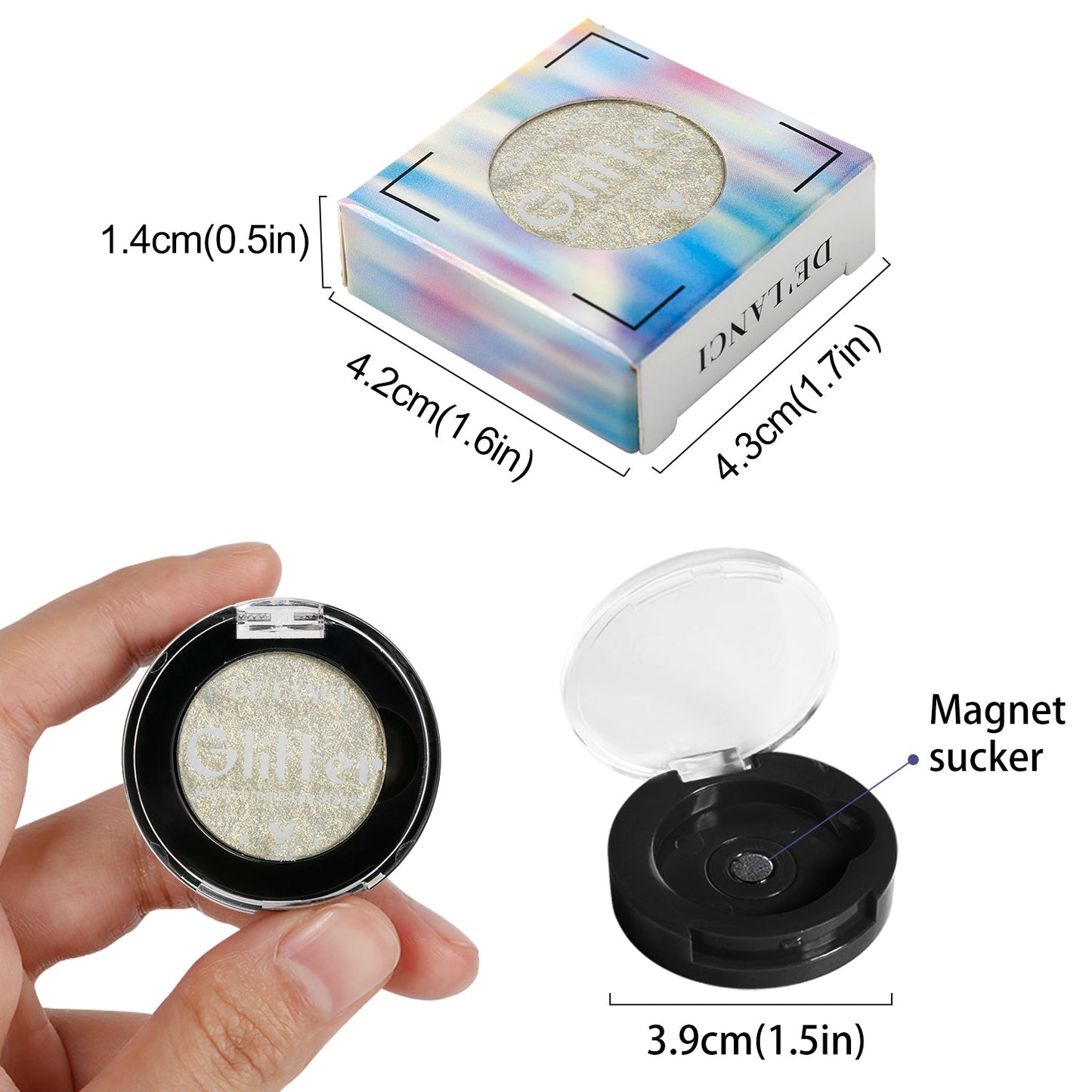 DE'LANCI Rainbow Multichrome Chameleon Eyeshadow #2A Pearl Yellow-DE'LANCI