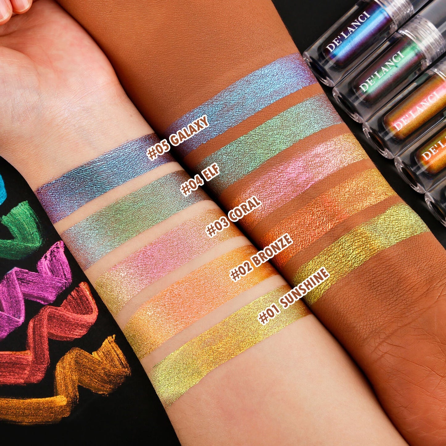 DE'LANCI Chameleon Liquid Glitter Eyeshadow-DE'LANCI
