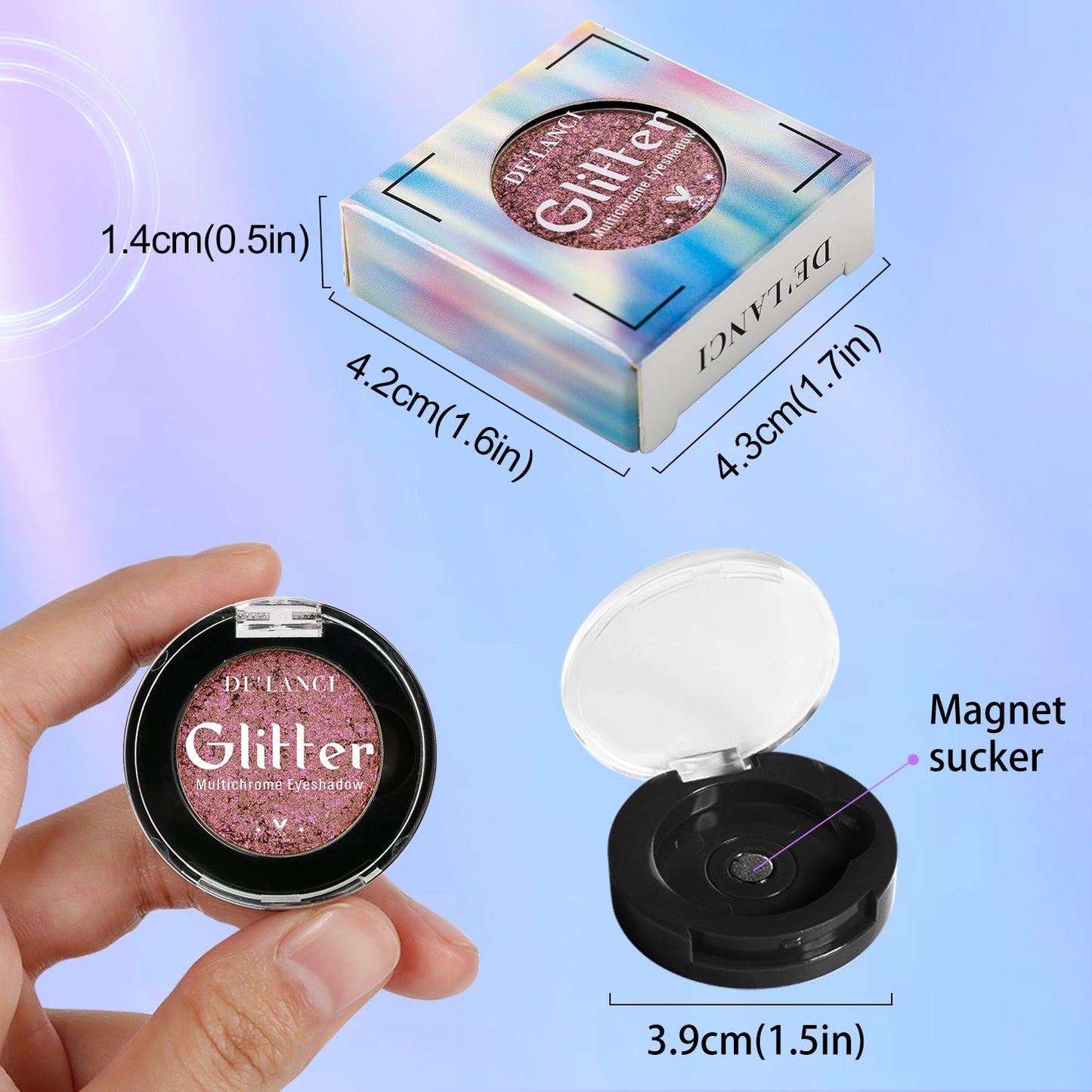 DE'LANCI Rainbow Multichrome Chameleon Eyeshadow-DE'LANCI