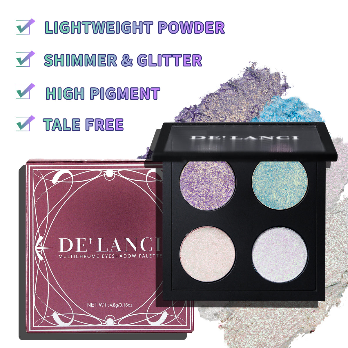 DE'LANCI Aurora Polaris Multichrome Eyeshadow palette-DE'LANCI
