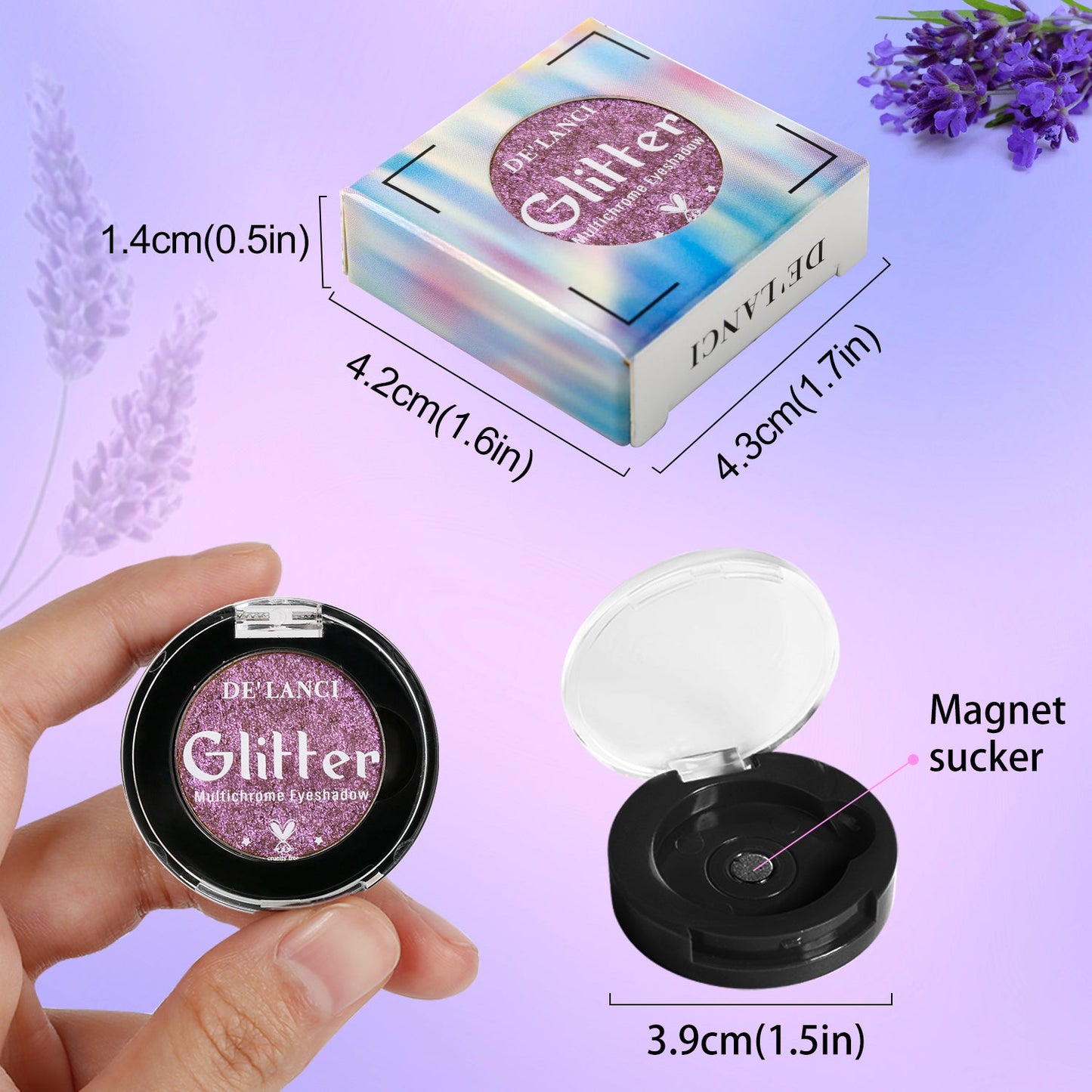 DE'LANCI Rainbow Multichrome Chameleon Eyeshadow-DE'LANCI