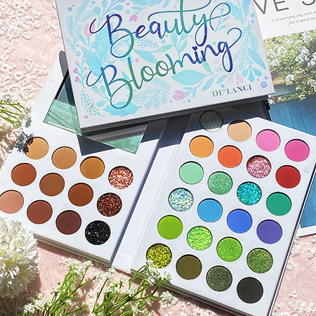 DE'LANCI 36 Color Beauty Blooming Double Pages Eyeshadow Palette-DE'LANCI