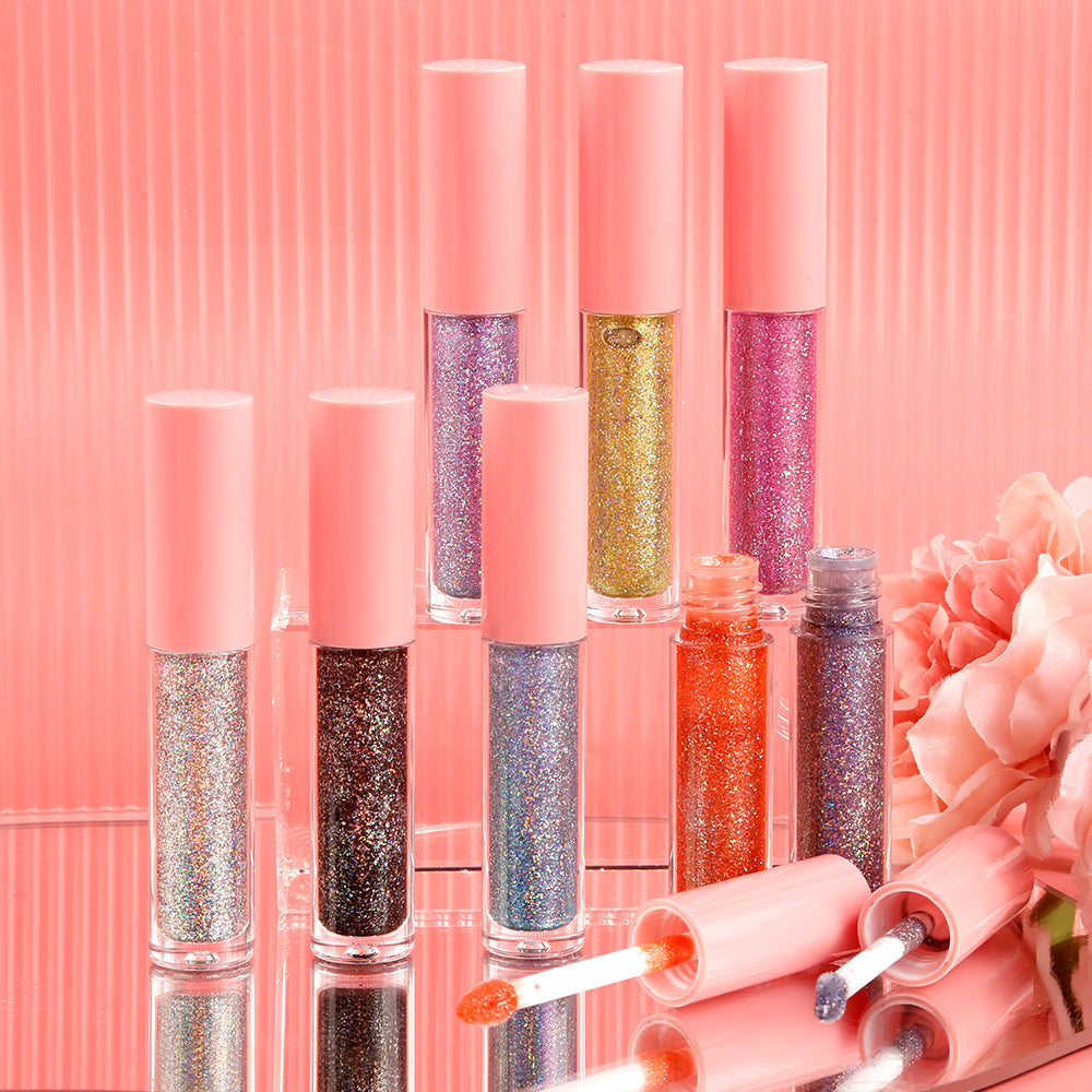 High Shiny Diamond Holographic Laser Lip Gloss-DE'LANCI