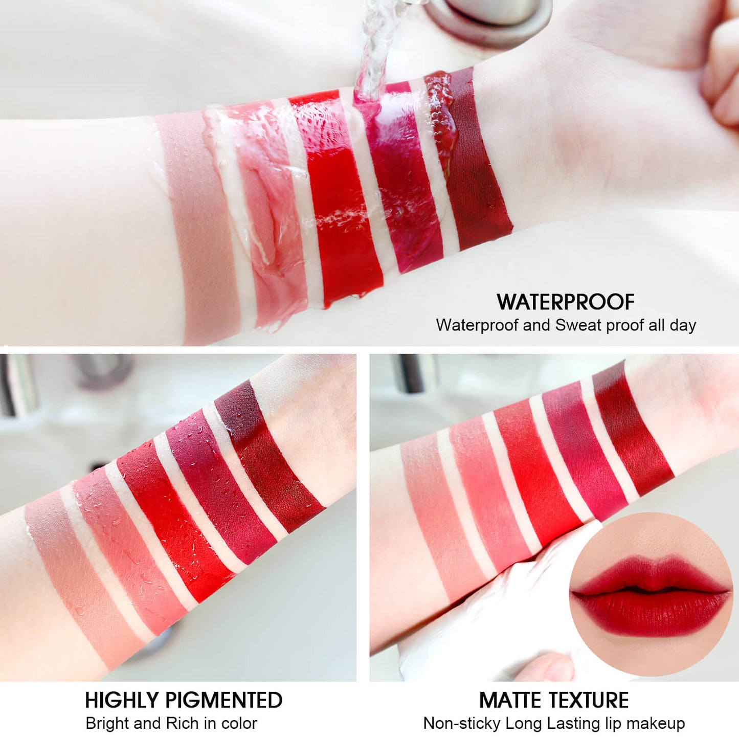 Everlasting Matte Liquid Lipstick Set Of 5 | DE’LANCI
