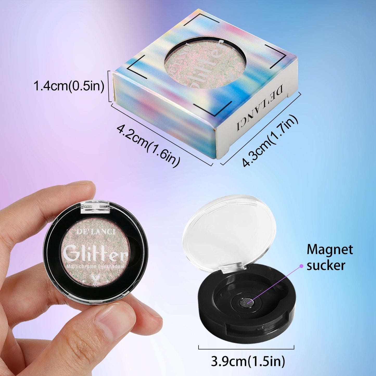 DE'LANCI Rainbow Multichrome Chameleon Eyeshadow-DE'LANCI