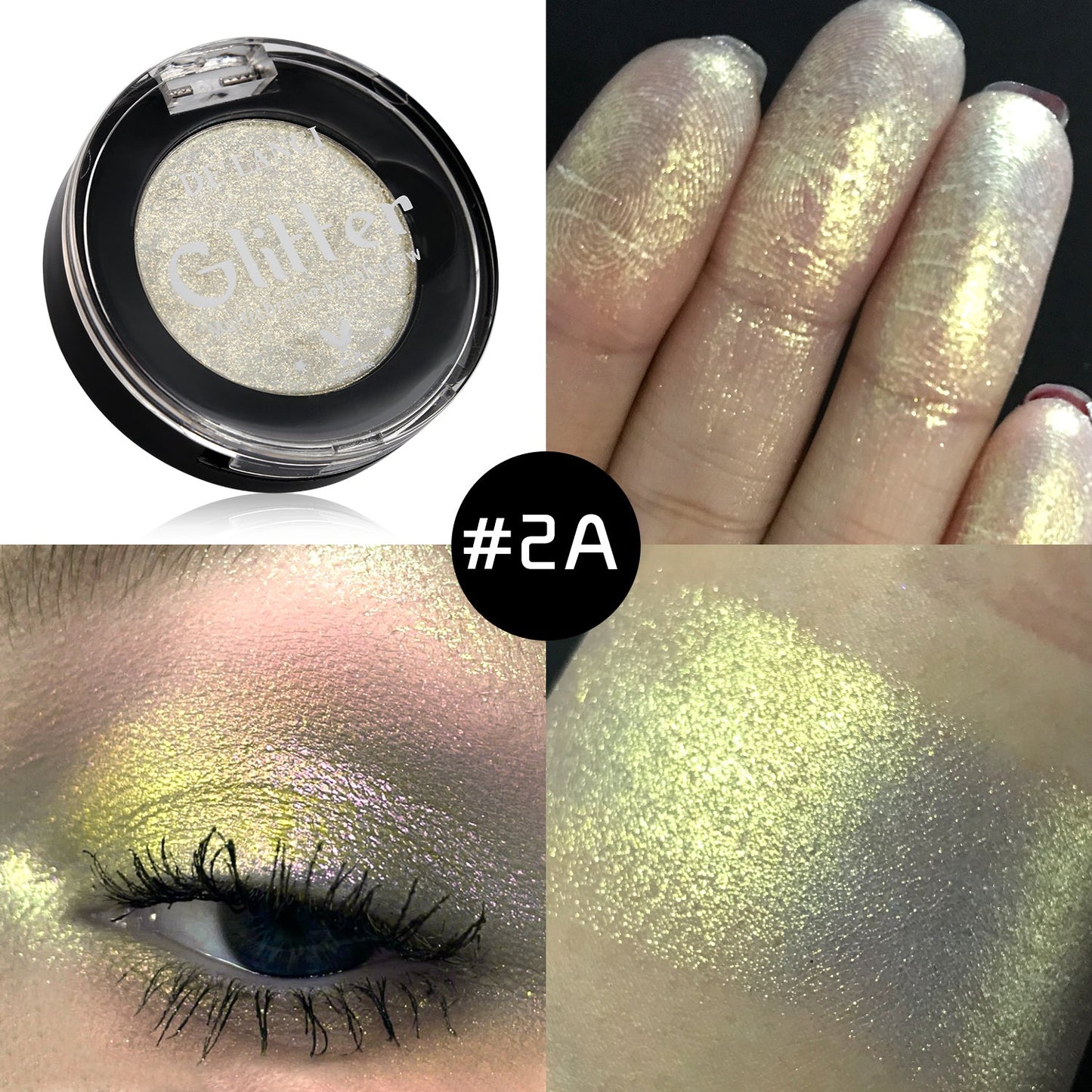 DE'LANCI Rainbow Multichrome Chameleon Eyeshadow #2A Pearl Yellow-DE'LANCI