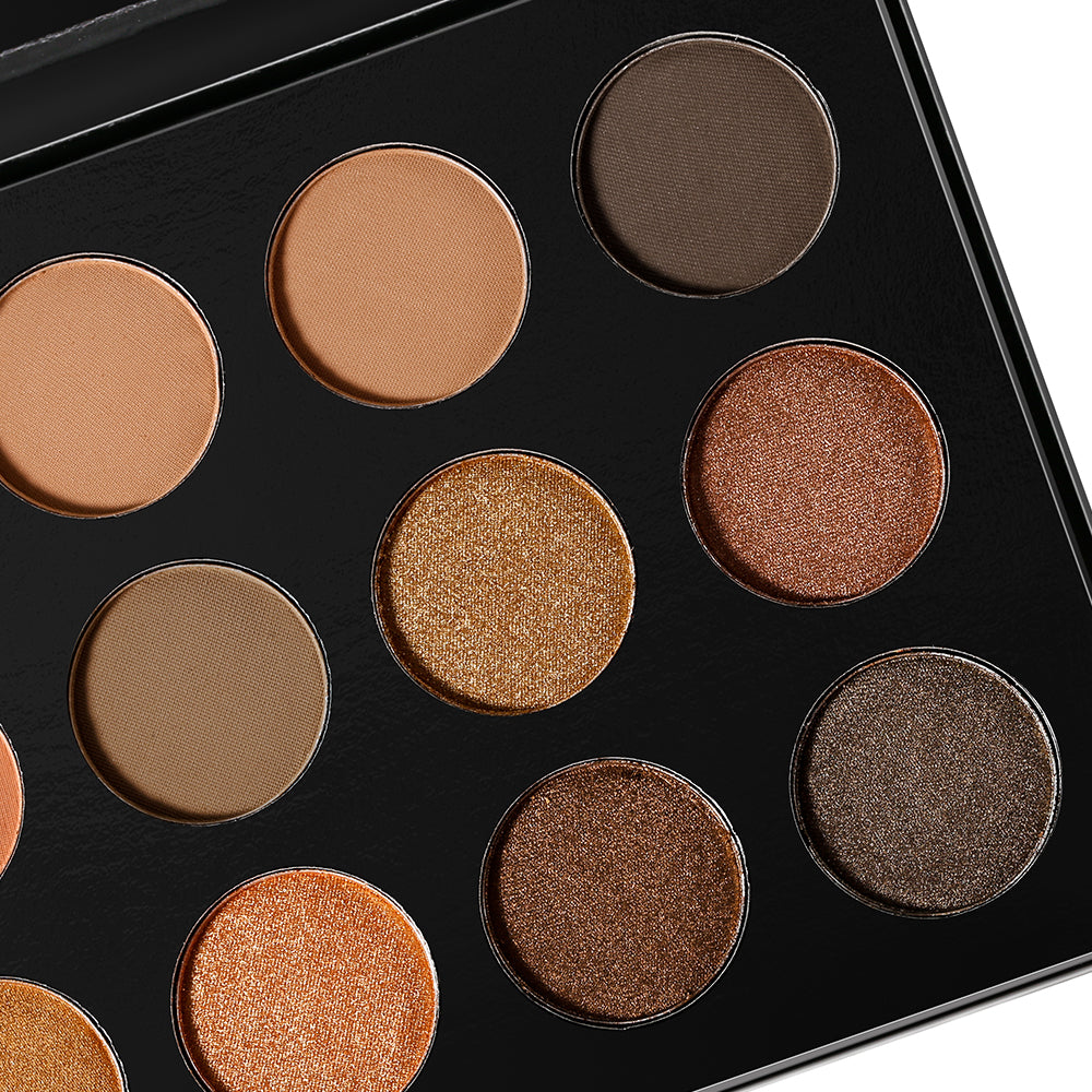 DE'LANCI 15 Color Nude Bronzed Eyeshadow Makeup Pallete