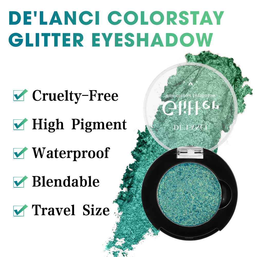 DE'LANCI Rainbow Multichrome Chameleon Eyeshadow #3D Teal Mermaid-DE'LANCI