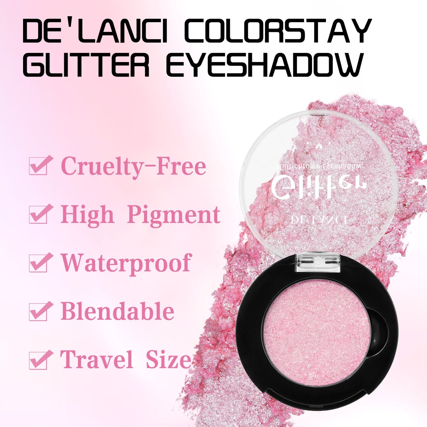 DE'LANCI Rainbow Multichrome Chameleon Eyeshadow #1G Pluto-DE'LANCI