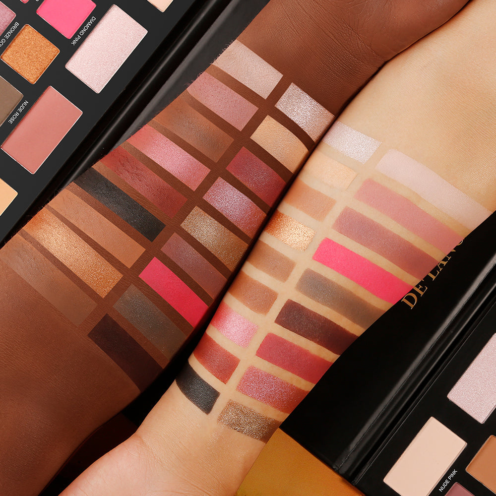 DE'LANCI 18 Colors Desert Rose Eyeshadow Palette-DE'LANCI