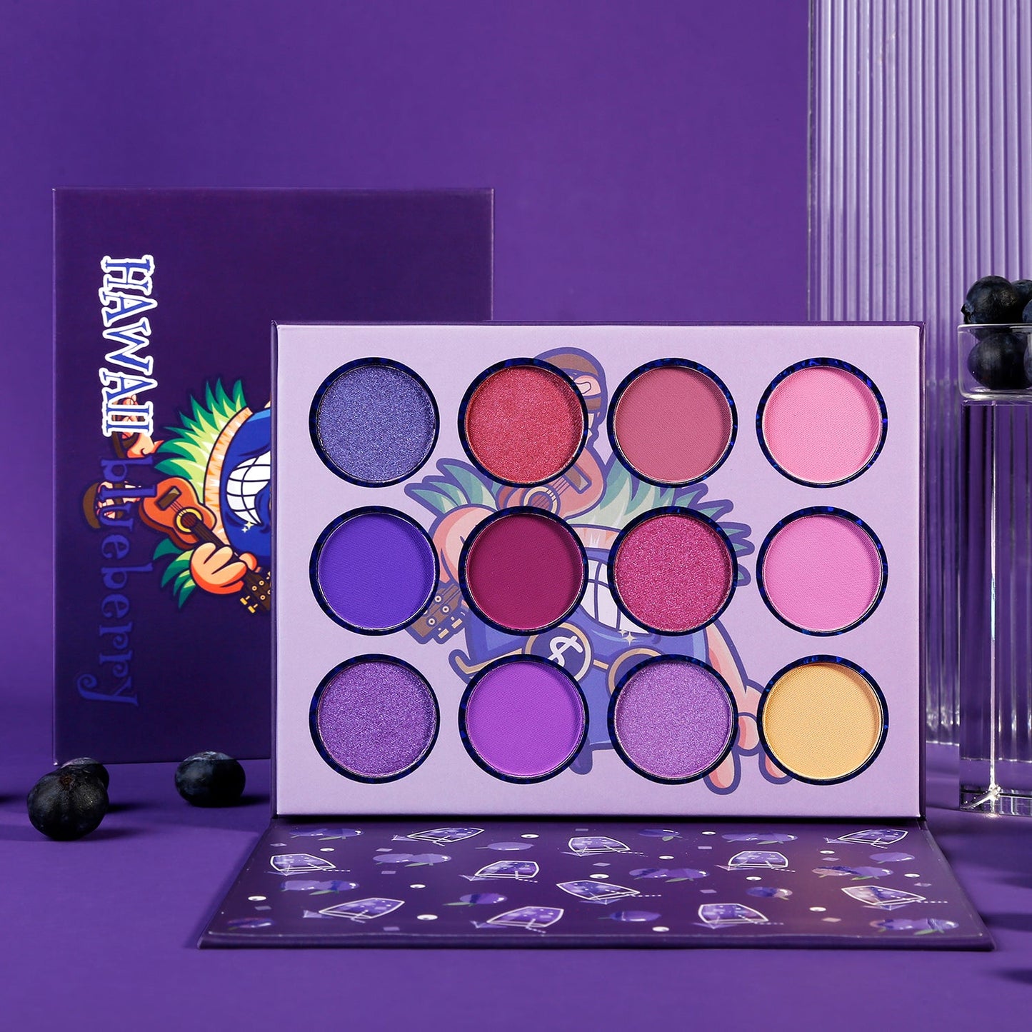 DE'LANCI Hawaii Blueberry Purple Eyeshadow Palette-DE'LANCI