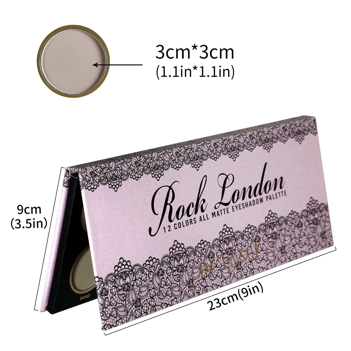 DE'LANCI Rock London 12 Colors All Matte Eyeshadow Palette