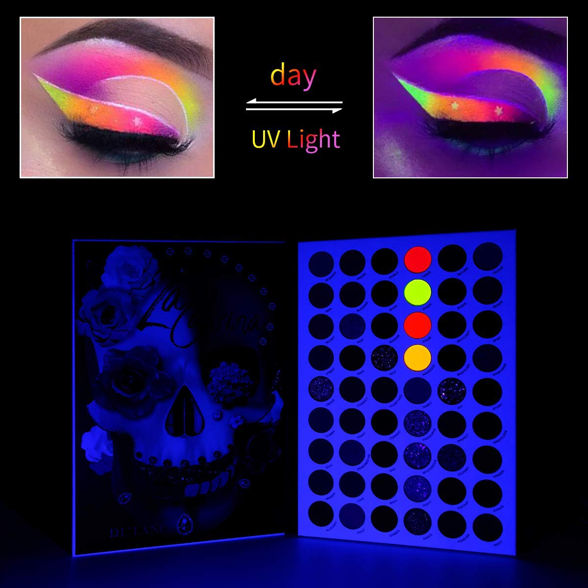 DE'LANCI 54 Colors La Catrina Palette For Pride Month