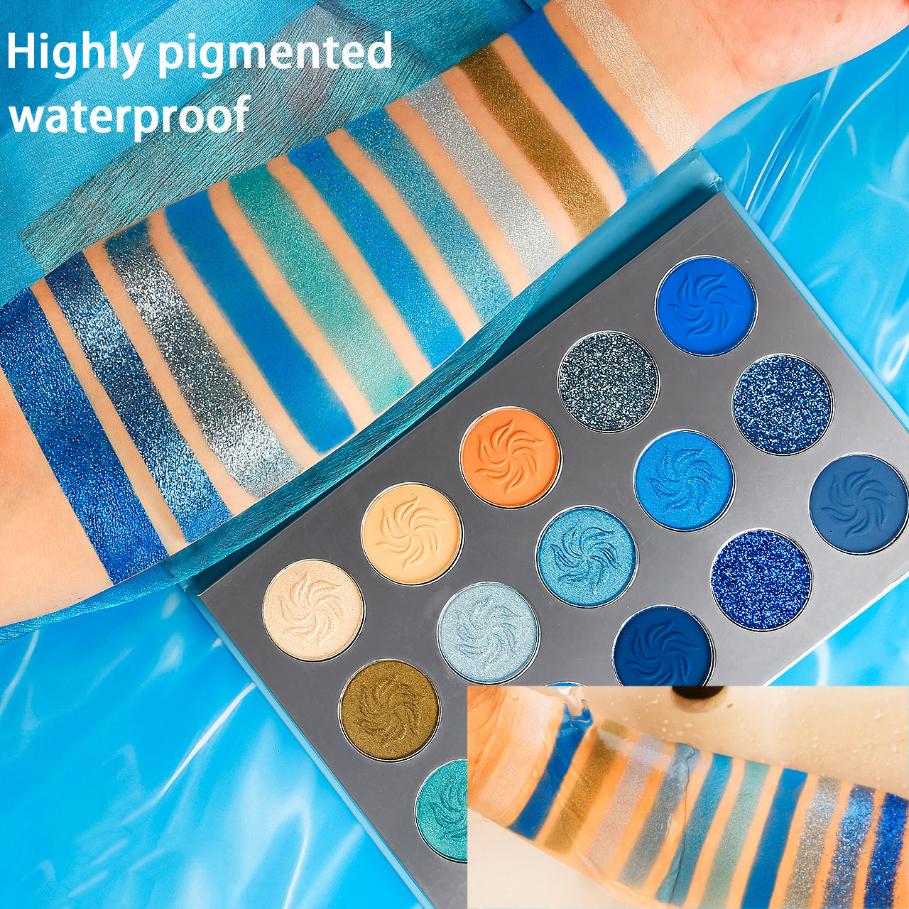 DE'LANCI 15 Color Space Blue Eyeshadow Palette-DE'LANCI