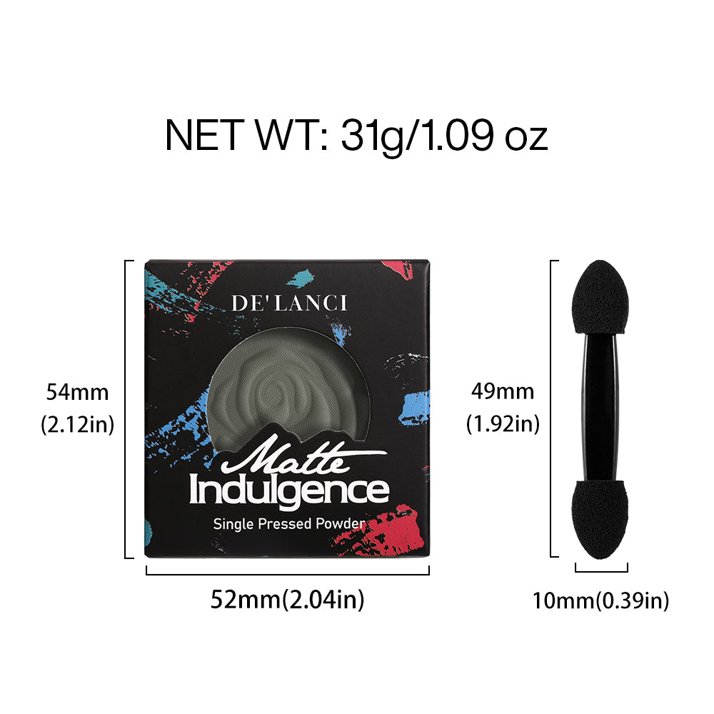 DE'LANCI Matte Single Eyeshadow #Stormy Slate