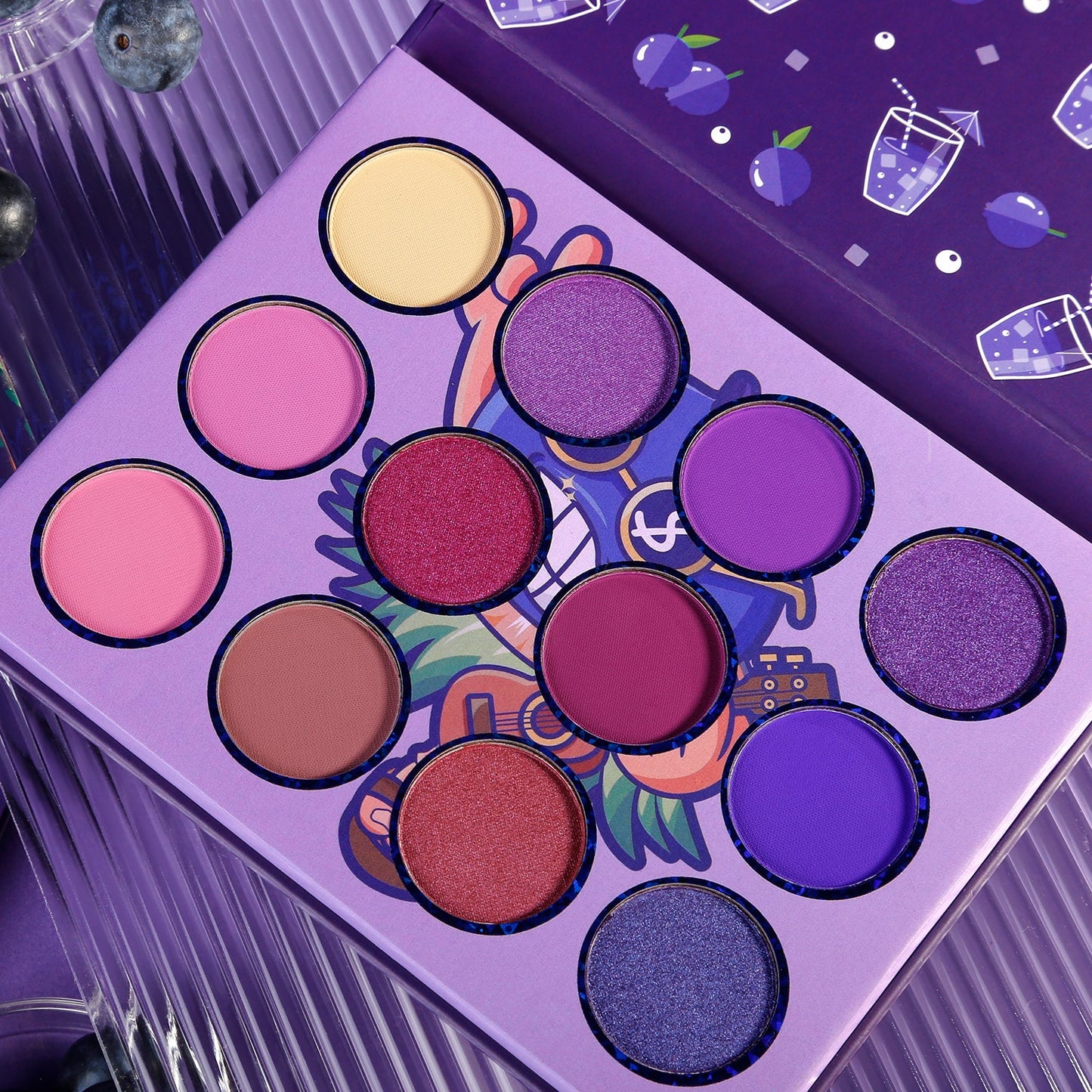 DE'LANCI Hawaii Blueberry Purple Eyeshadow Palette-DE'LANCI