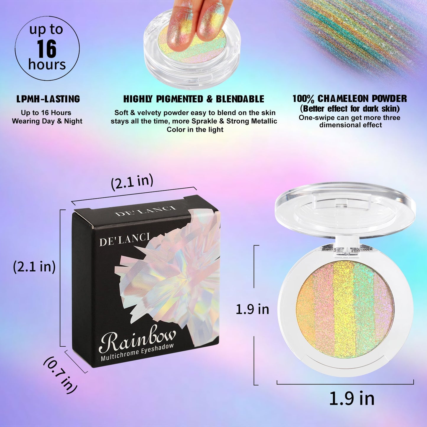 DE'LANCI Rainbow Multichrome Eyeshadow-DE'LANCI