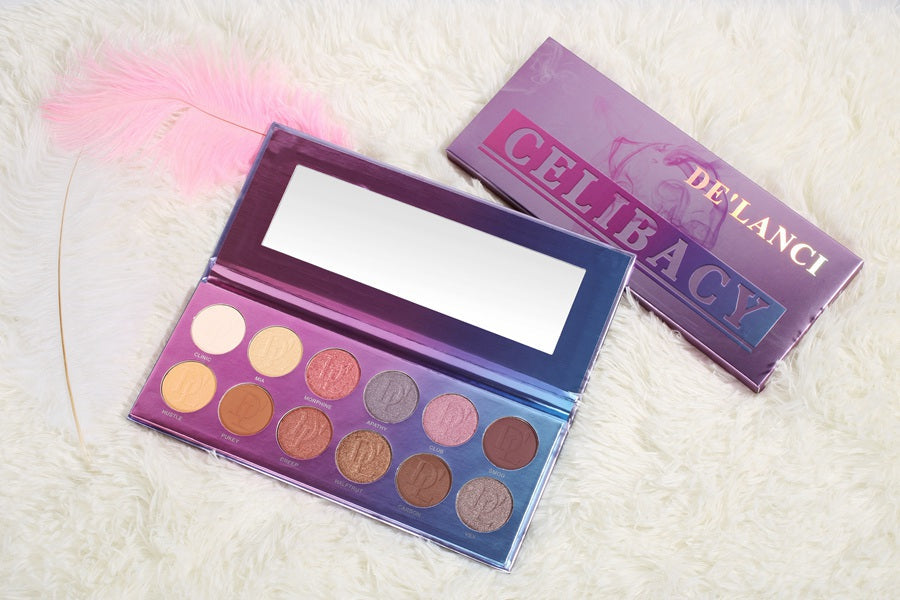 DE'LANCI 12 Color Purple Celibacy Eyeshadow Makeup Palette