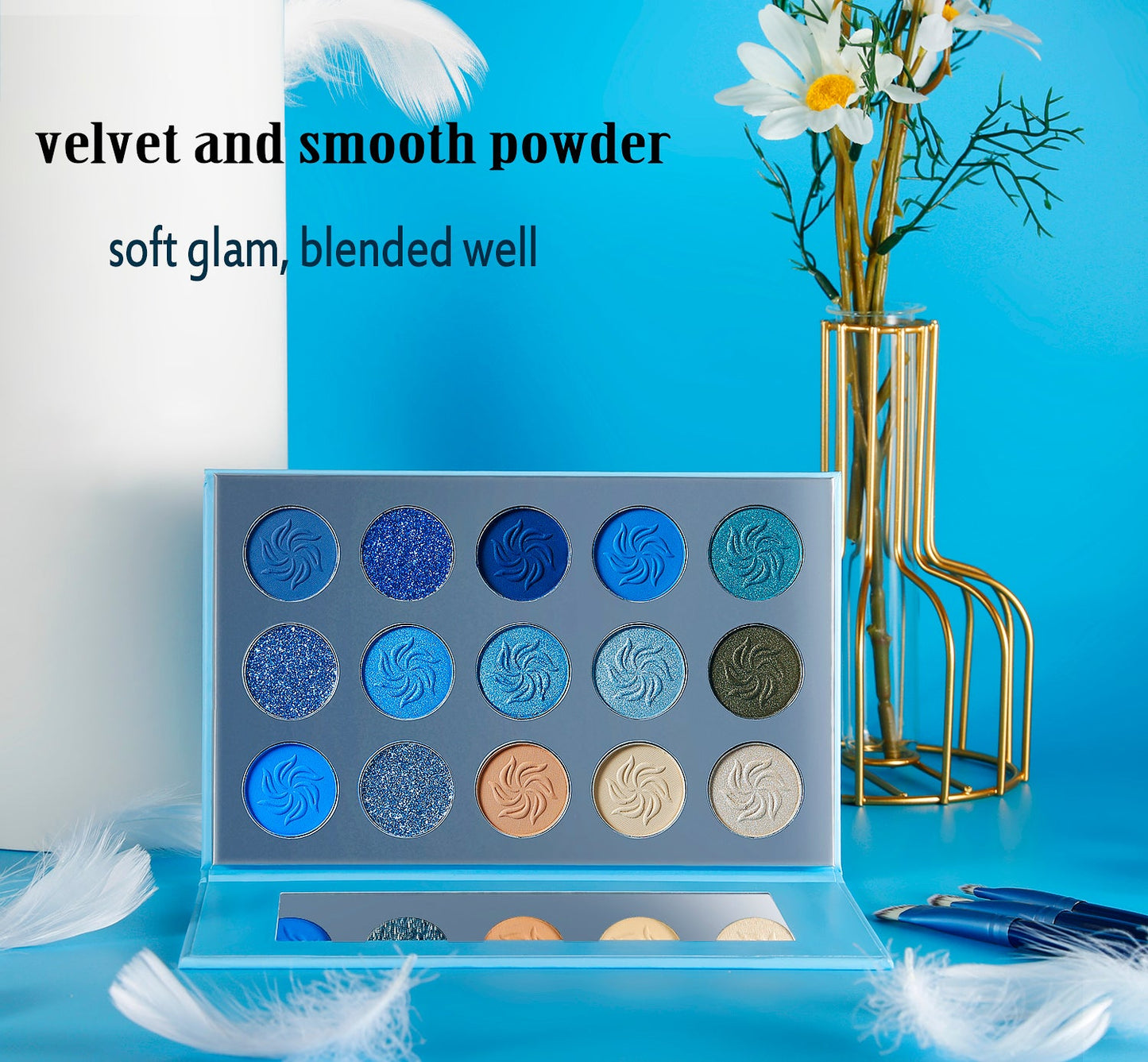 DE'LANCI 15 Color Space Blue Eyeshadow Palette-DE'LANCI