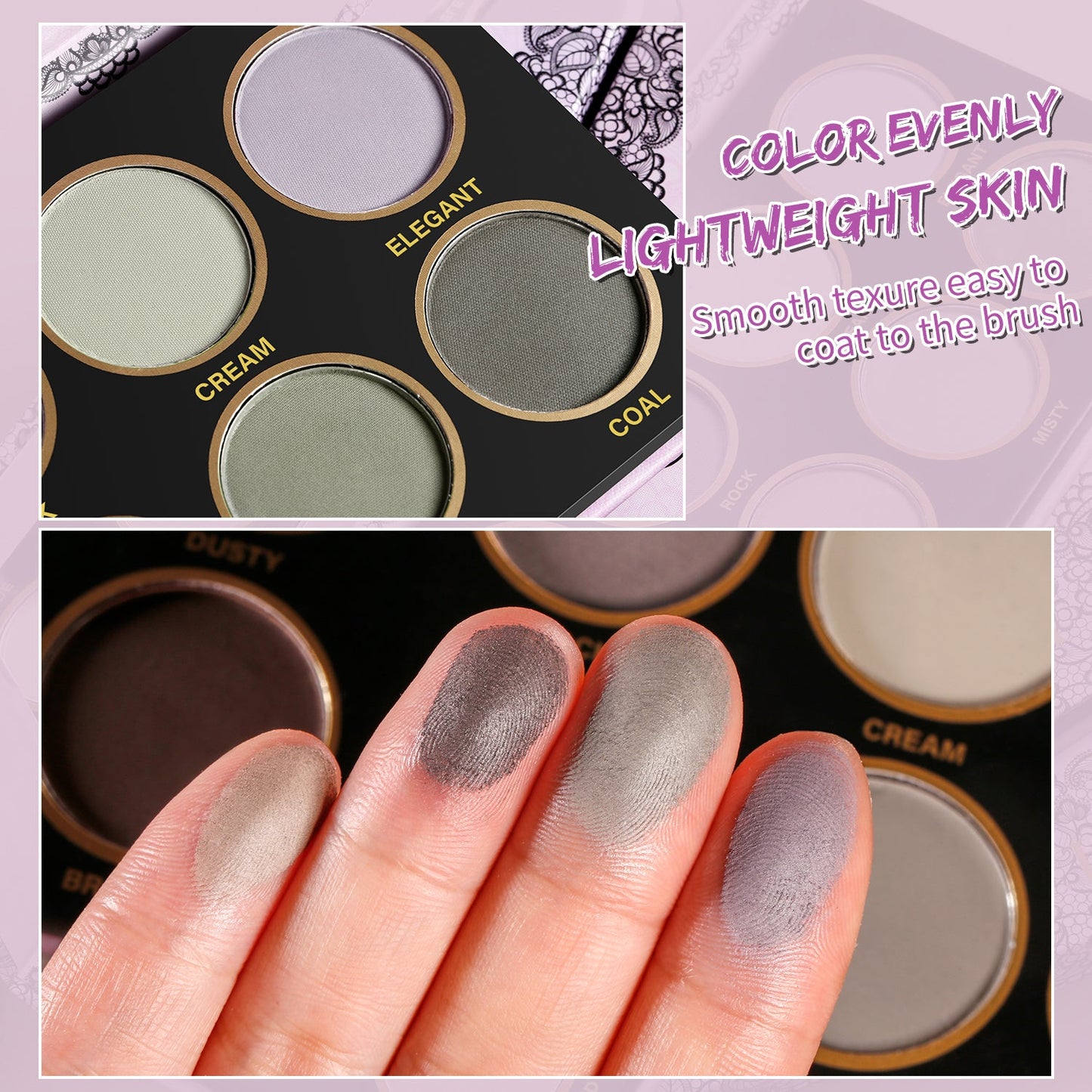 DE'LANCI Rock London 12 Colors All Matte Eyeshadow Palette