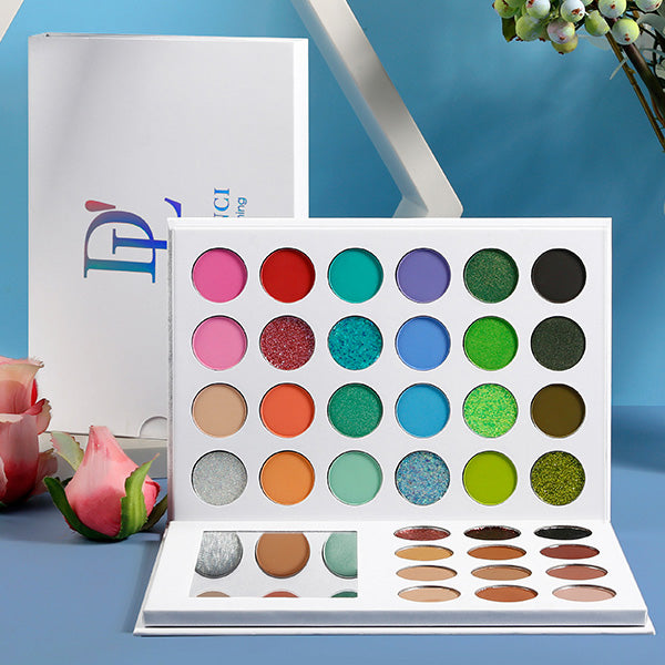 DE'LANCI 36 Color Beauty Blooming Double Pages Eyeshadow Palette-DE'LANCI