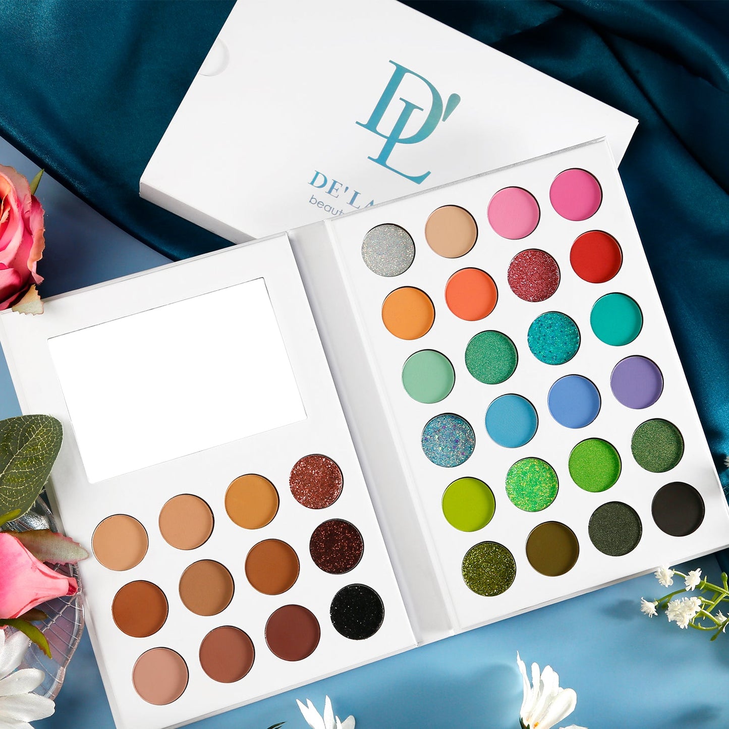 DE'LANCI 36 Color Beauty Blooming Double Pages Eyeshadow Palette-DE'LANCI
