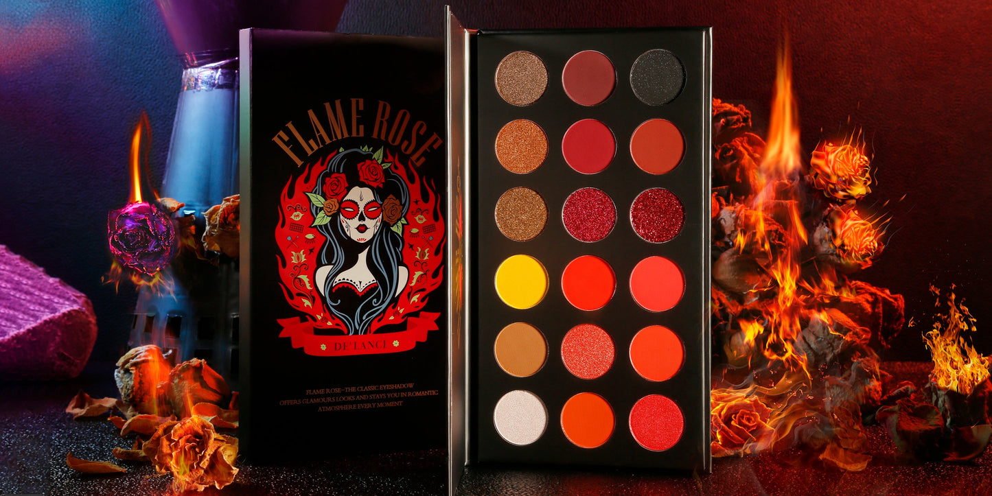 DE'LANCI New Flame Rose Eyeshadow Palette-18Color-DE'LANCI