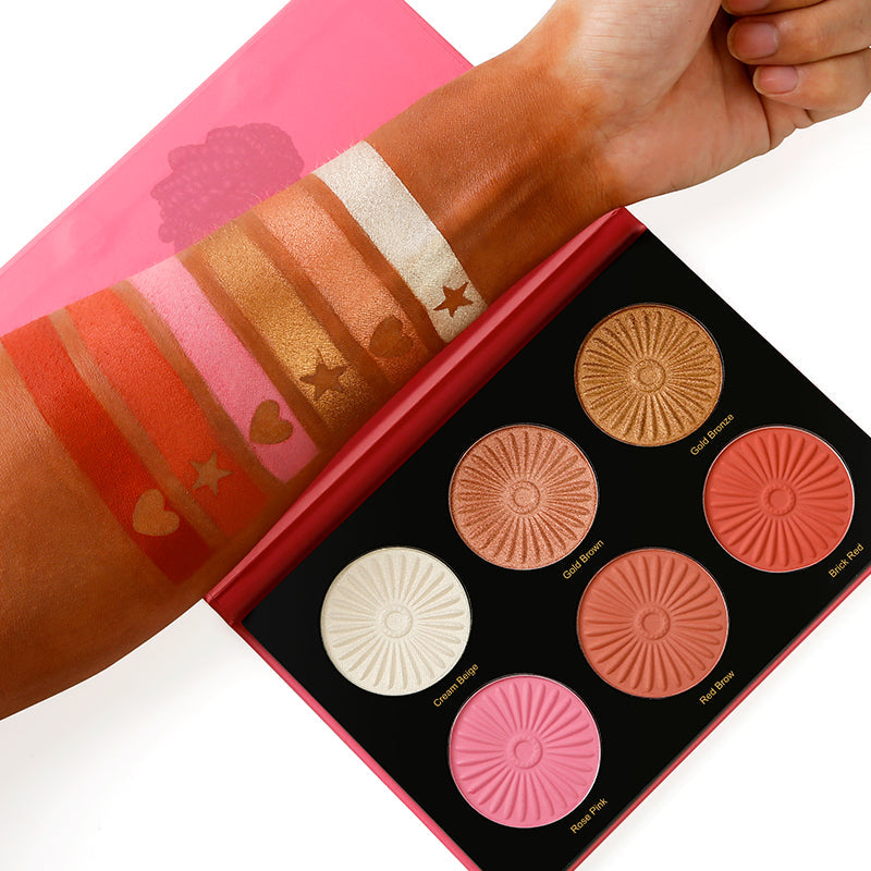 DE'LANCI NEW 6 Color Highligher Palette for Dark Skin-DE'LANCI
