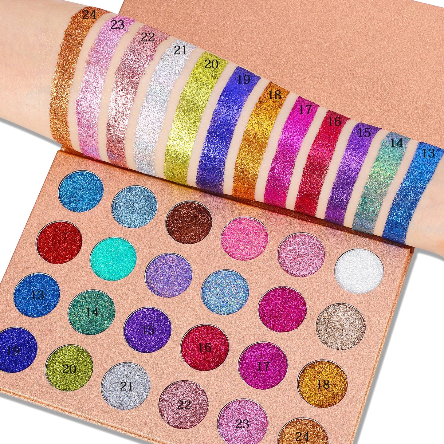 DE'LANCI Pressed Glitter Eyeshadow Palette-DE'LANCI