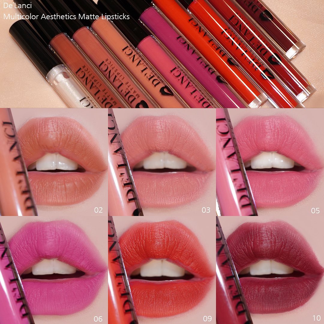 DE’LANCI Multicolor Aesthetics Matte Lipsticks-DE'LANCI