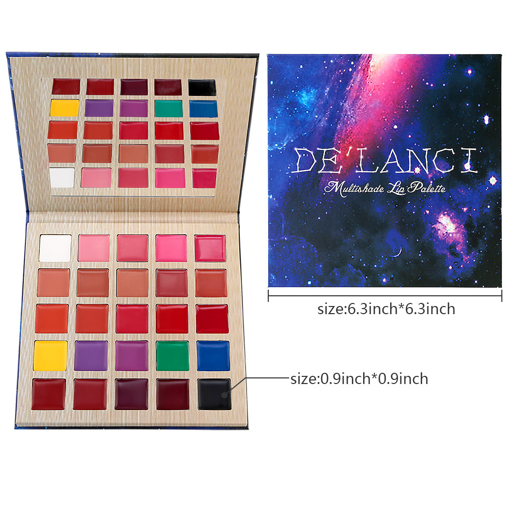 DE'LANCI 25 Color Matte Multi Shade Lip Palette-DE'LANCI