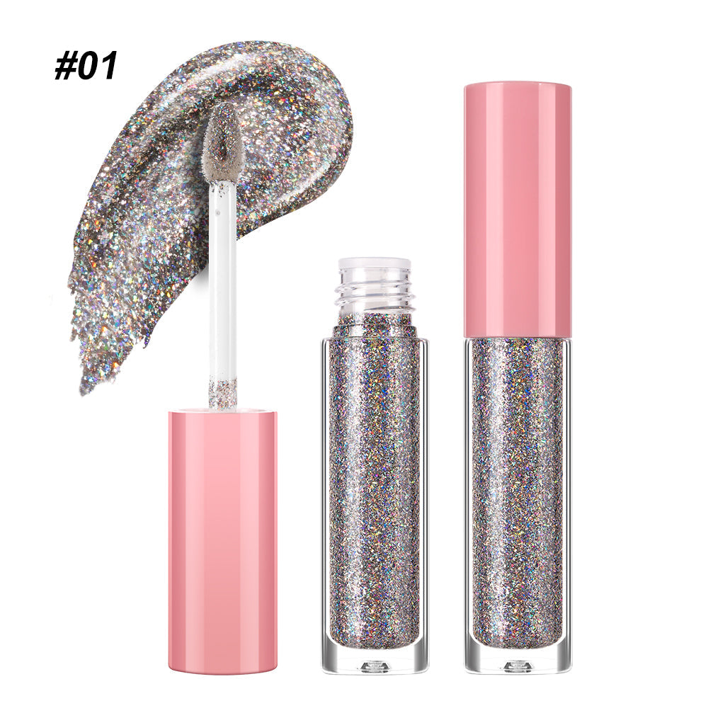 High Shiny Diamond Holographic  Laser Lip Gloss-DE'LANCI