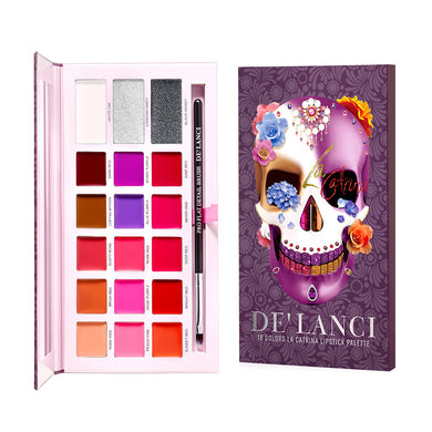 DE'LANCI 18 Colors La Catrina Lipstick Palette-DE'LANCI