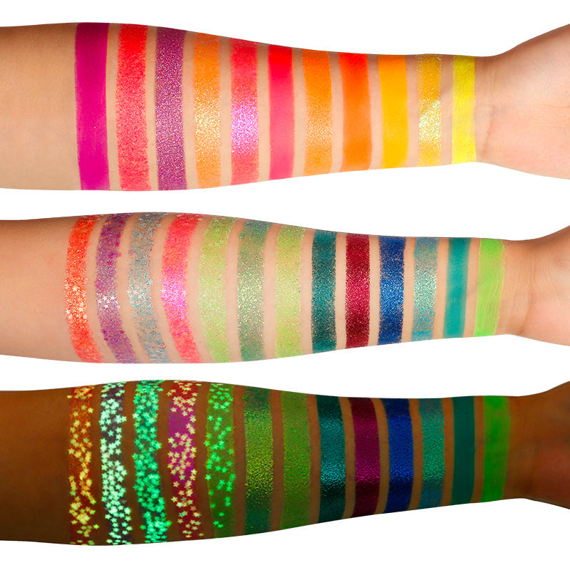 DE'LANCI 24 Color UV Aurora Glow Neon Eyeshadow Palette