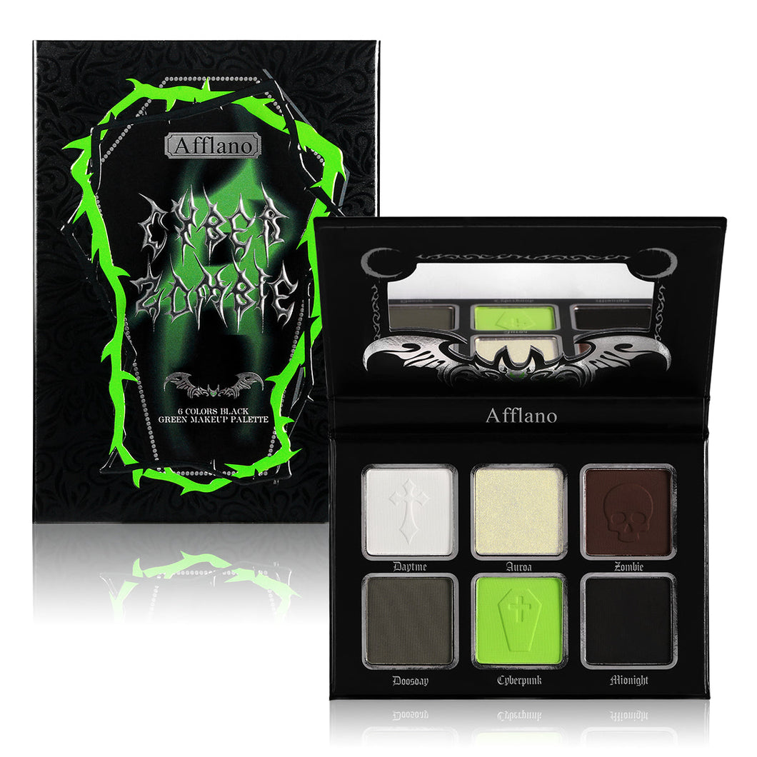 Afflano Cyber Zombie 6 Colors Black Green Makeup Palette