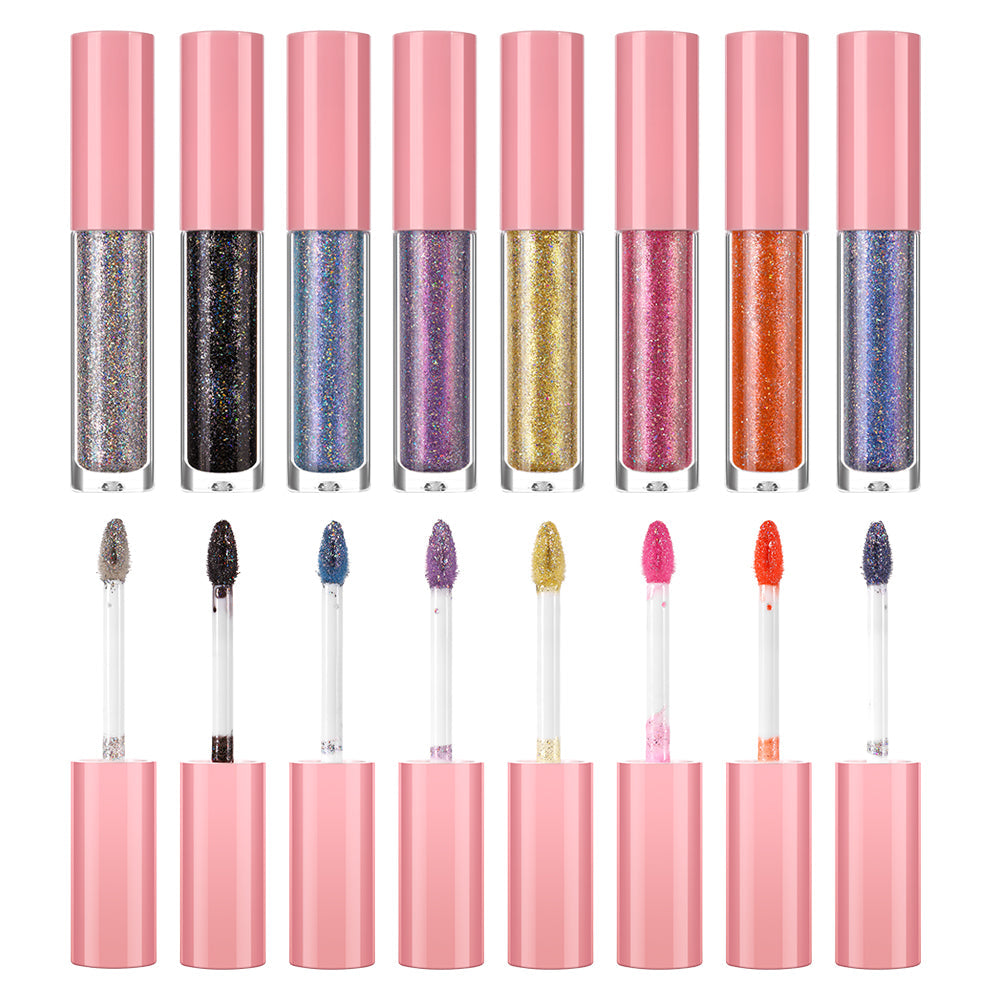 High Shiny Diamond Holographic  Laser Lip Gloss-DE'LANCI