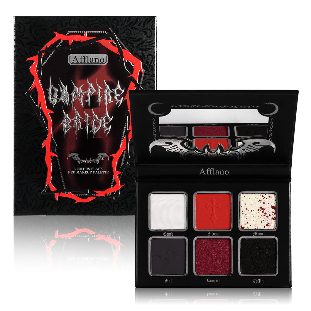 Afflano Vampire Bride 6 Colors Black Red Makeup Palette