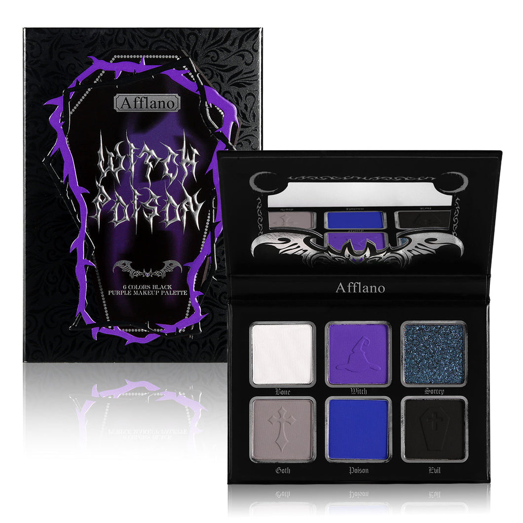 Afflano Witch Poison 6 Colors Black Purple Makeup Palette