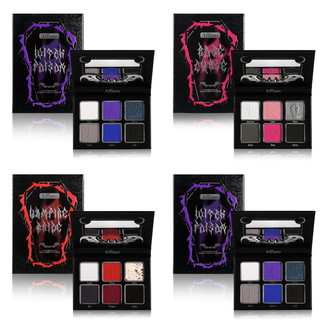 Afflano Goth Eyeshadow Palette Bundle – 4 Iconic Palettes