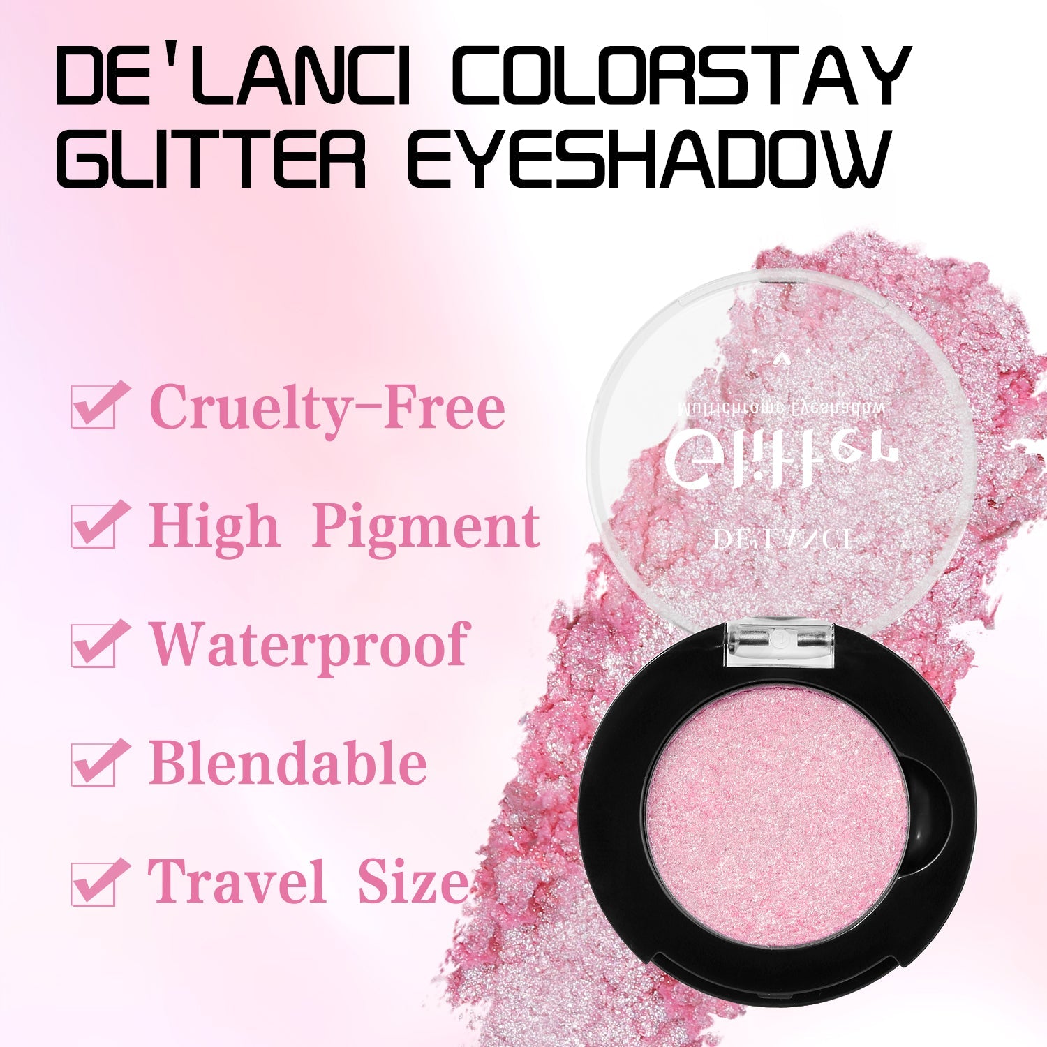 DE'LANCI Rainbow Multichrome Chameleon Eyeshadow #1G Pluto-DE'LANCI
