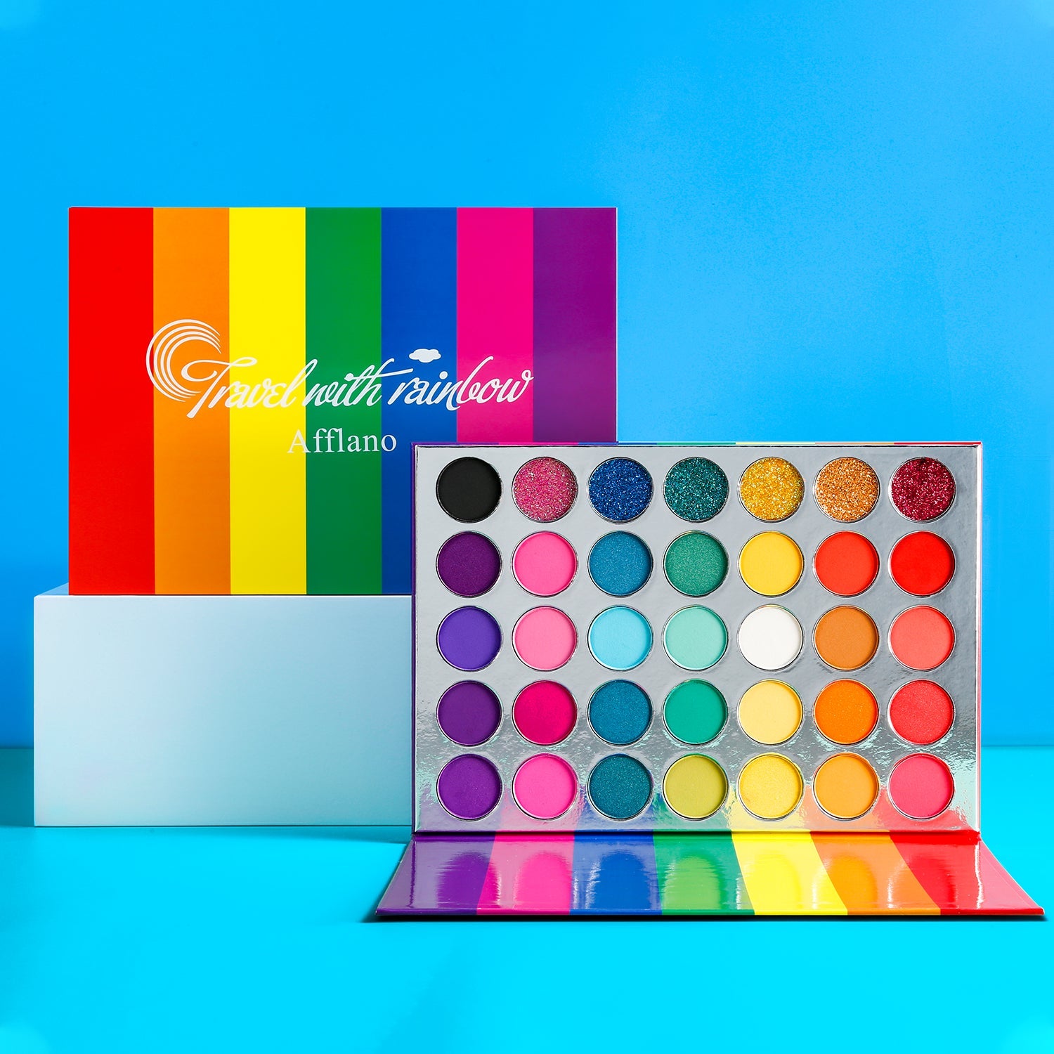 35 Color Travel With Rainbow Eyeshadow Palette-DE'LANCI