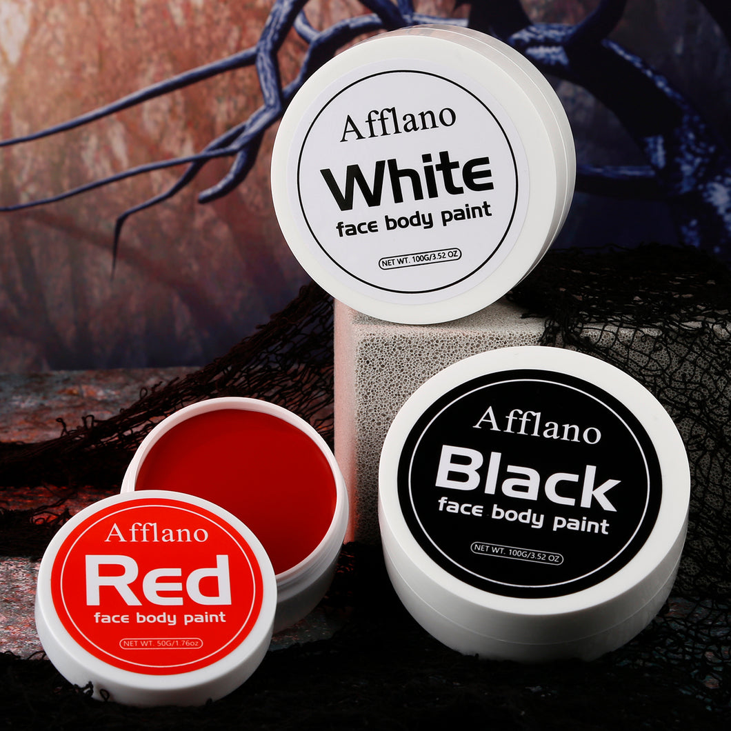 DE'LANCI Black White Red Face Body Paint