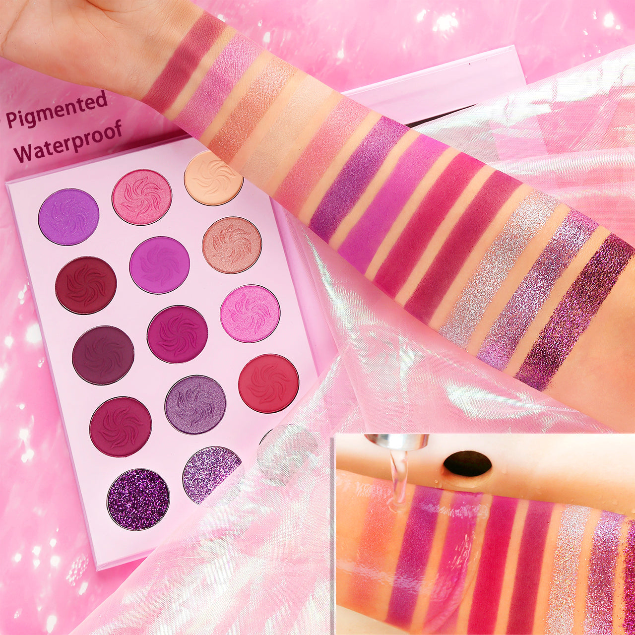 DE'LANCI 15 Color Purple Eyeshadow Palette-DE'LANCI